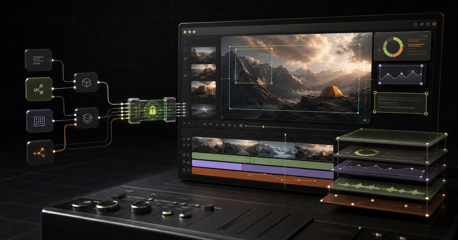 AI agent commands securely connected to an editable video in the browser